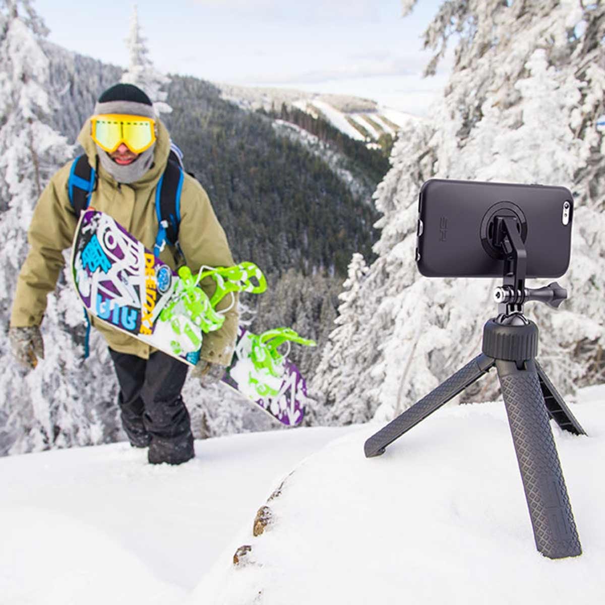 PolarPro 4-in-1 Stativ/Stock/Griff Für GoPro – Dreibeinig, Flexibel Einsetzbar