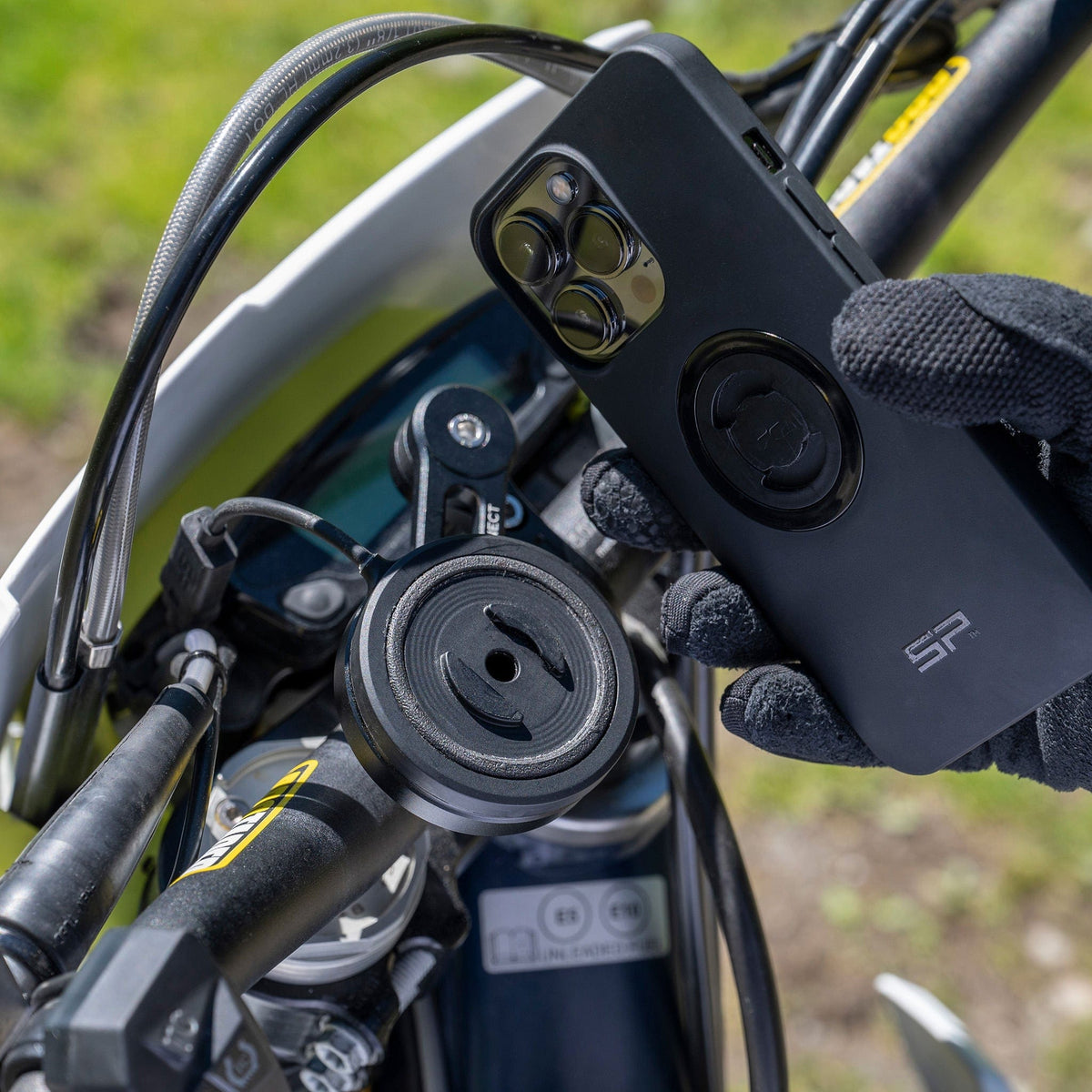 Halter für Motorradtelefonhalterung mit kabellosem Ladegerät 丨