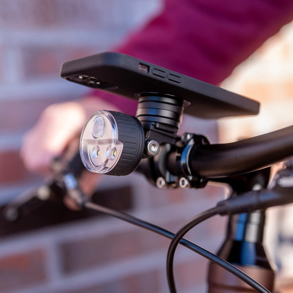 moex Fahrrad Handyhalterung kompatibel mit Nothing Phone (1) - Lenkertasche  mit Sichtfenster, neig- und drehbar, Lenker Halterung wasserdicht, Schwarz